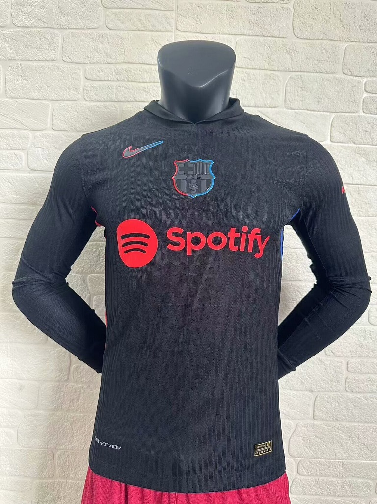 AAA Quality Barcelona 24/25 Away Black Leaked Long Jersey(Player